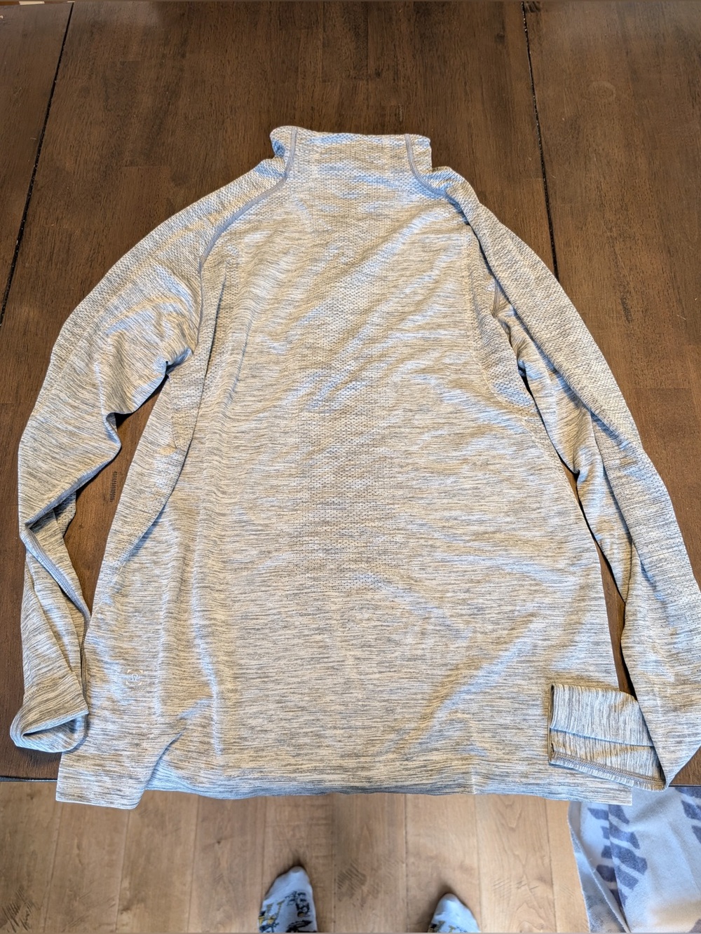 Men's Gray Quarter-Zip Performance Pullover - Picture 3 of 3